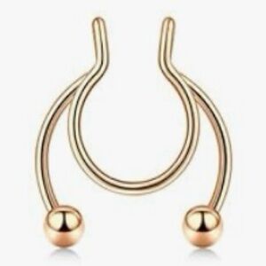 Stainless Steel Rose Gold Fake Septum Nose Ring